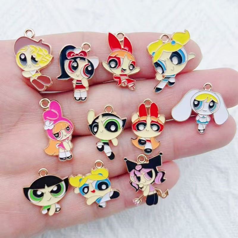 Gaming Accessories Gifts - 10개 합금 오일 드리핑 만화 소녀