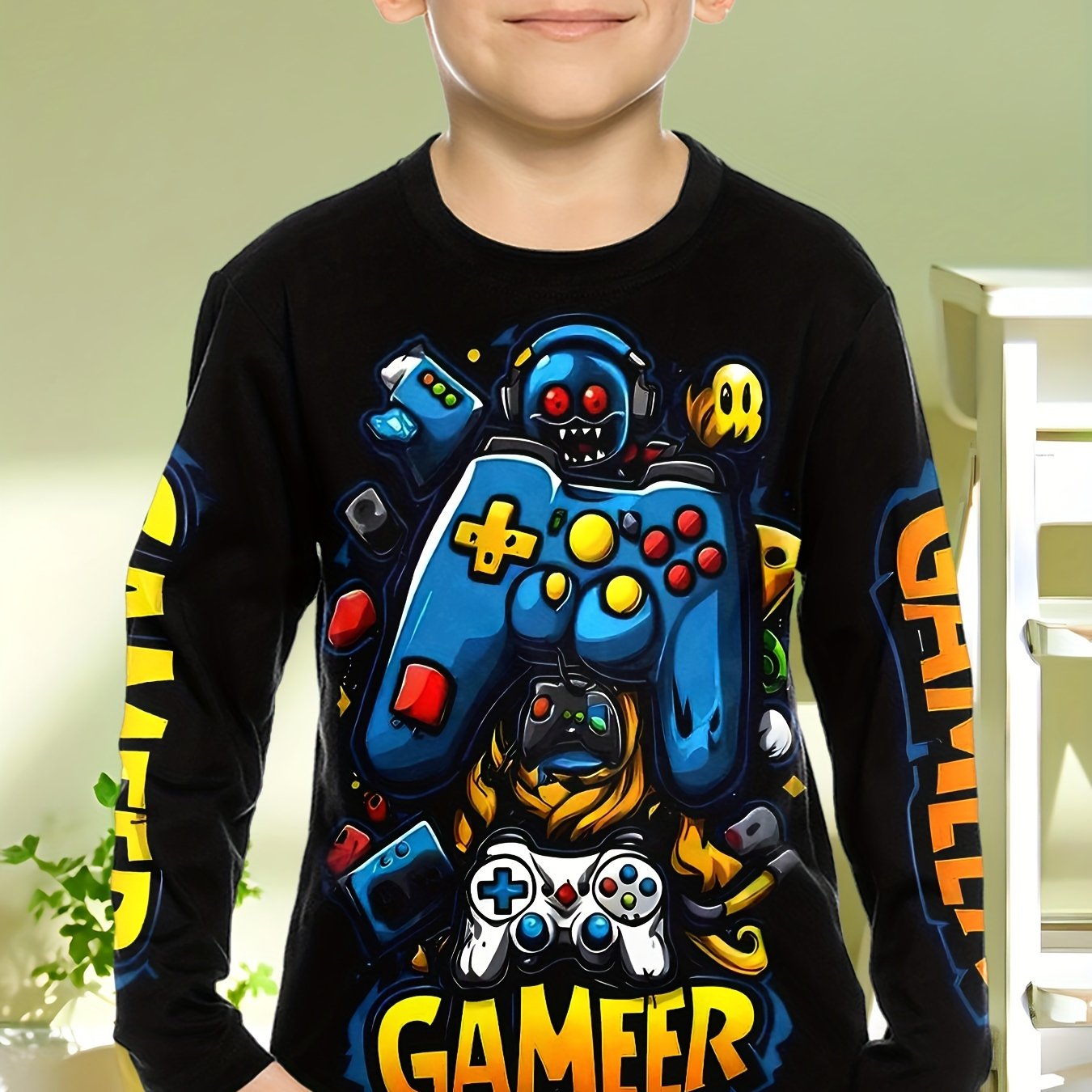 Gaming Accessories For Kids - 아동 의류 소년 Tshirt 긴 소매