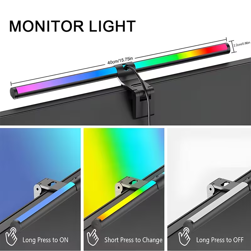 USB 전원 LED 모니터 라이트 바, RGB 색상 변 - Gaming Accessories Led 리뷰 및 가격