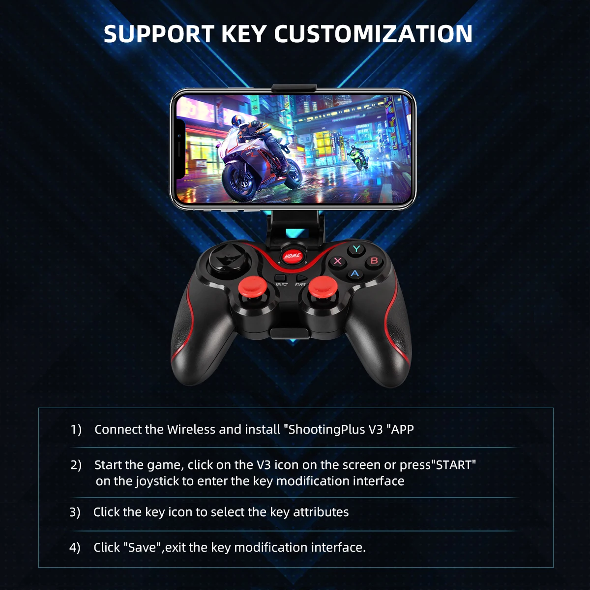 GAMINJA 무선 블루투스 게임 패드 PC 게임 컨트 - Gaming Accessories Tablet 리뷰 및 가격