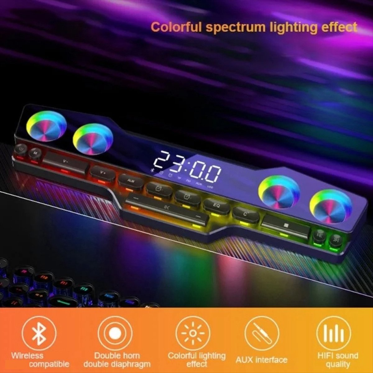 DTC5 V18 눈부신 컬러 스피커 홈 데스크탑 컴퓨터 - Gaming Accessories Led 리뷰 및 가격