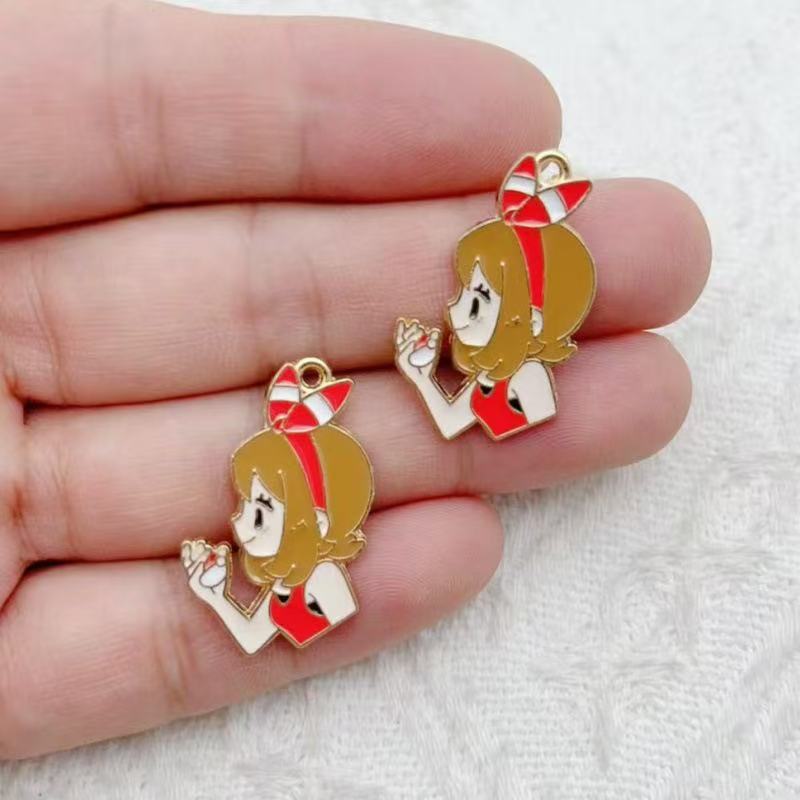 10pcs 만화 소녀 드립 오일 합금 DIY 액세서리  - Gaming Accessories Gifts 리뷰 및 가격