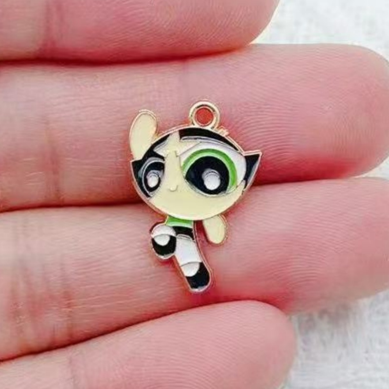 10개 합금 오일 드리핑 만화 소녀 펜던트, DIY 쥬 - Gaming Accessories Gifts 리뷰 및 가격