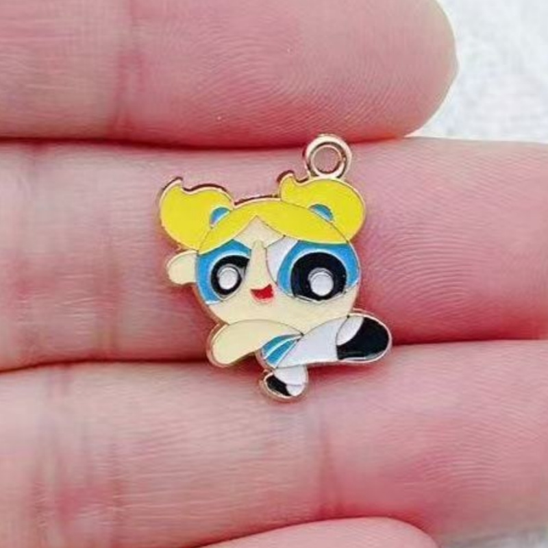 10개 합금 오일 드리핑 만화 소녀 펜던트, DIY 쥬 - Gaming Accessories Gifts 리뷰 및 가격