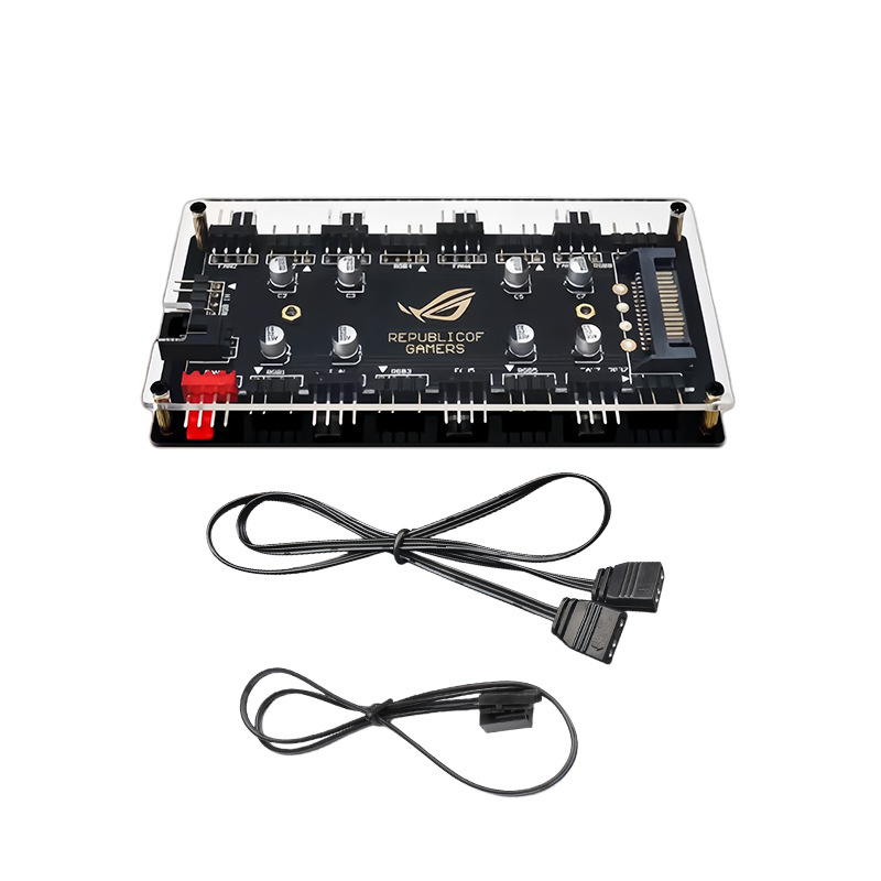8포트 ARGB PWM 팬 허브, 5V 3핀 ARGB  - Rgb Hub Sync 리뷰 및 가격