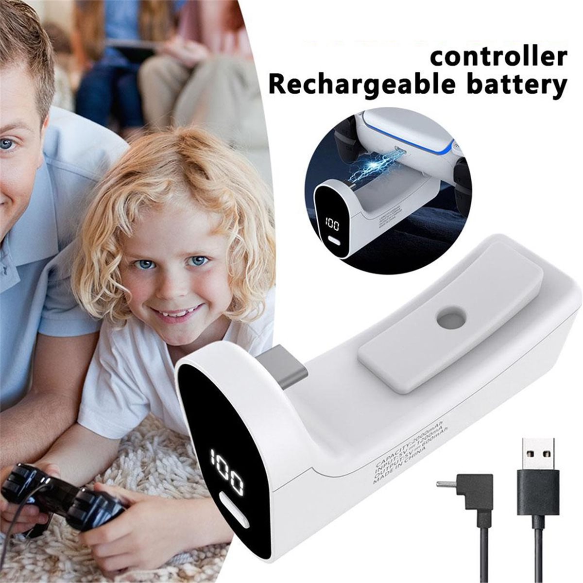 게임 컨트롤러용 충전 배터리 2000mAh USB 타입 - Gaming Accessories Led 리뷰 및 가격