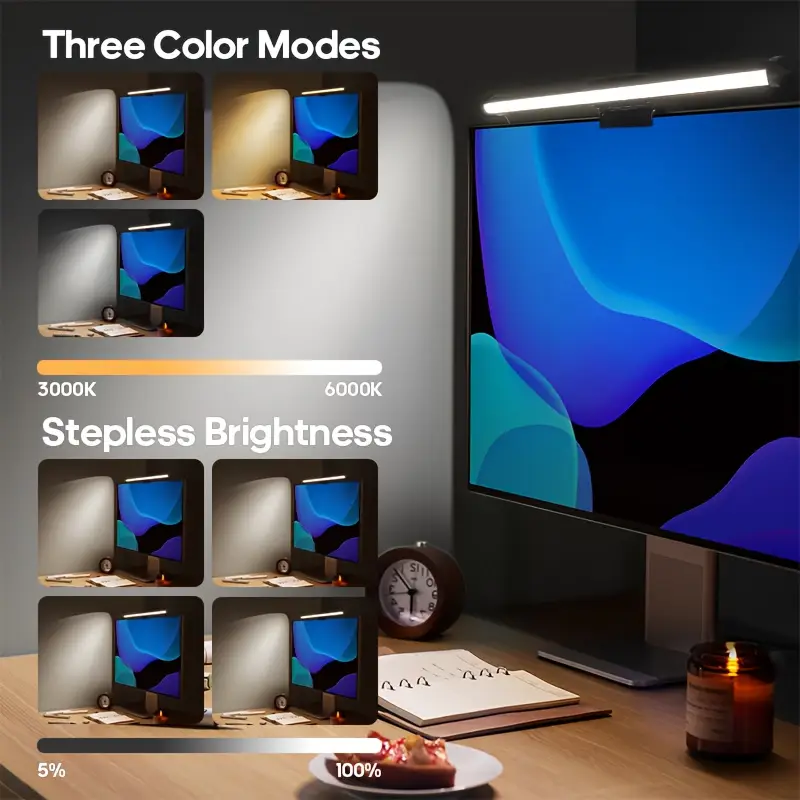 USB LED 데스크 램프 스크린 걸이형 조명 곡선형  - Gaming Accessories Led 리뷰 및 가격