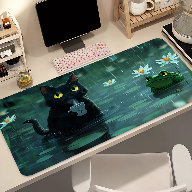 귀여운 검은 고양이 실리콘 소프트 게이밍 마우스 패드  - Gaming Accessories Wholesale 리뷰 및 가격